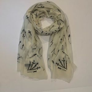 Rag & bone oversize embroidered dagger scarf